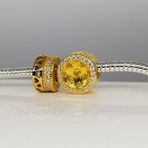 New 2 Pandora Shine Gold Radiant Hearts 